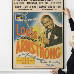 Louis Armstrong 1941 Full-Color Satchmo Concert Poster Print