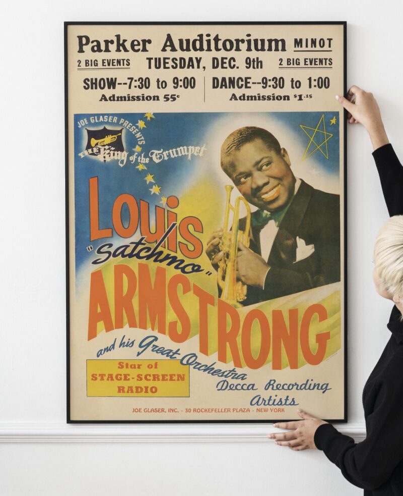 Louis Armstrong 1941 Full-Color Satchmo Concert Poster Print PRINTABLE DOWNLOAD - Image 2
