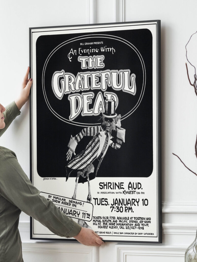 The Grateful Dead Shrine Auditorium Concert Poster Bill Graham, 1977 Poster Print PRINTABLE DOWNLOAD