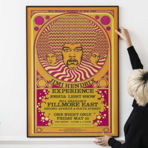 Jimi Hendrix Experience at the Fillmore East 1968 Concert Poster Print