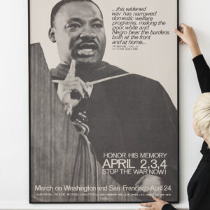Martin Luther King Jr. - Honor His Memory Poster Print National Peace Action Coalition, 1971