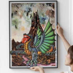 The Rolling Stones 1973 Cardiff and Pembroke Castles Concert Poster