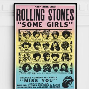The Rolling Stones 1978 Some Girls Poster Print Atlantic Records Promotional Poster PRINTABLE DOWNLOAD