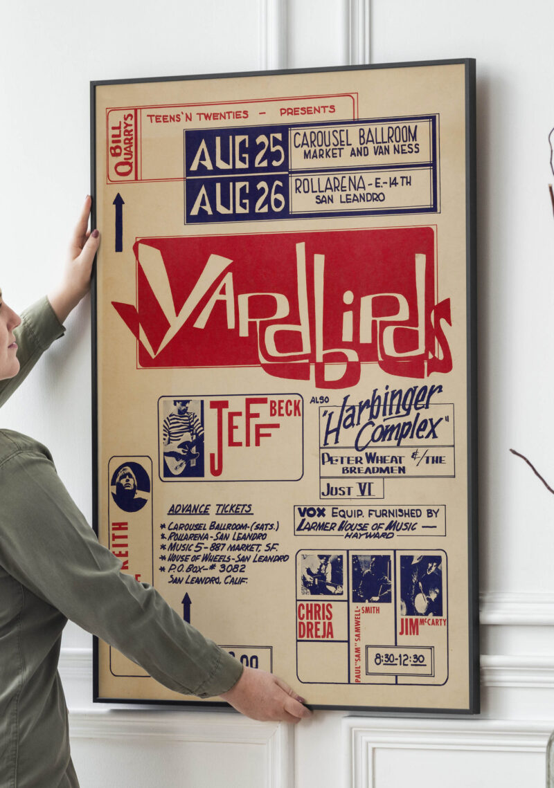 The Yardbirds first US tour Concert Poster Print 1965