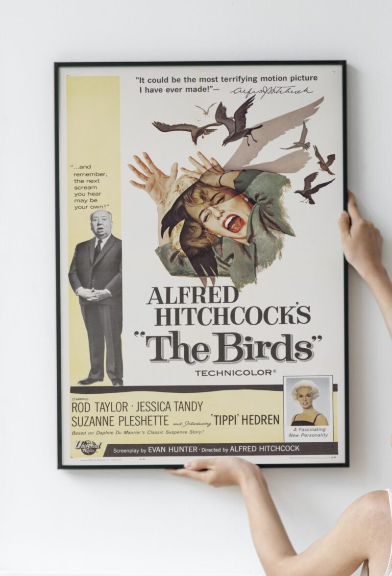 The Birds 1963 Movie Poster – Alfred Hitchcock Classic Horror Film Art - Image 3