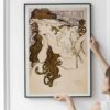 Art Nouveau French Vintage Art Poster Print - Poster of Salon des Cent poster (1896) by Alphonse Maria Mucha.