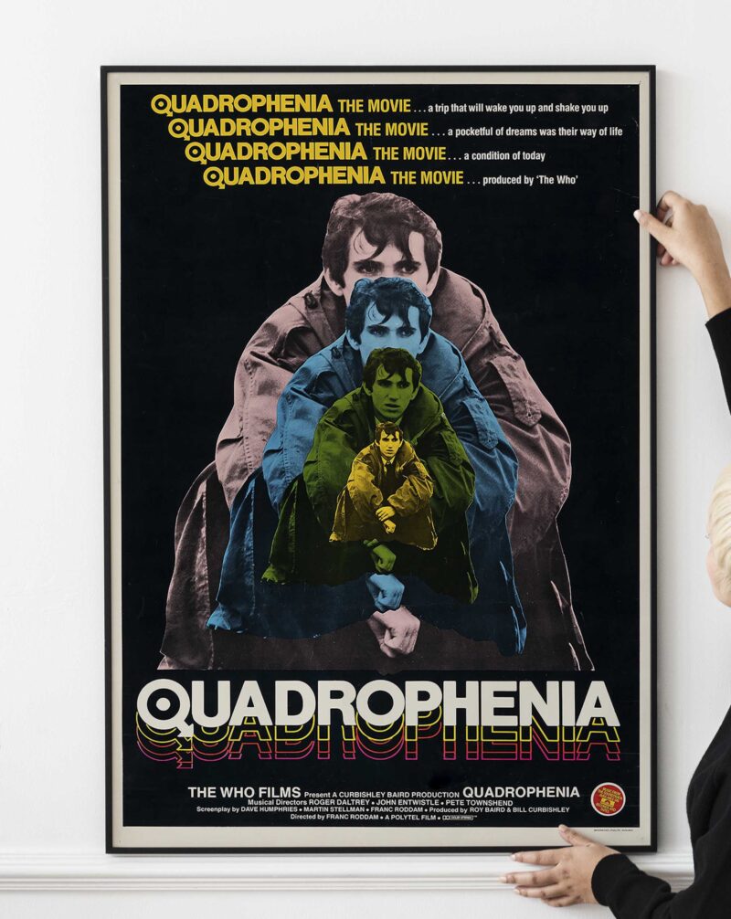 Quadrophenia" is a 1979 British film directed by Franc Roddam, based on the rock opera album of the same name by the legendary British rock band The Who.