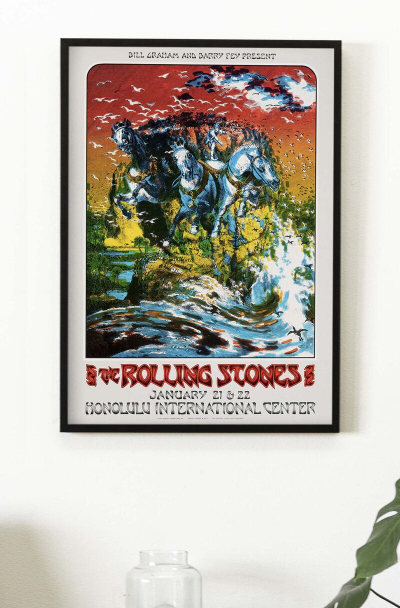 The Rolling Stones 1973 Honolulu, Hawaii Concert Poster