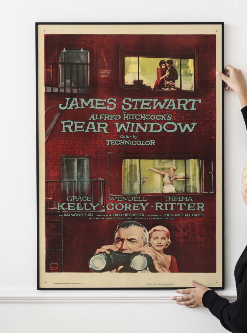 Rear Window 1954 Movie Poster – Alfred Hitchcock Suspense Classic