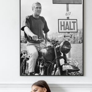 Steve McQueen Great Escape Iconic Movie Photo Print