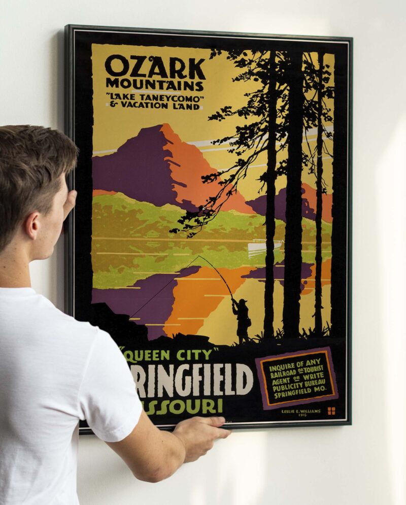 Missouri Ozark Mountains Publicity Travel Poster 1916