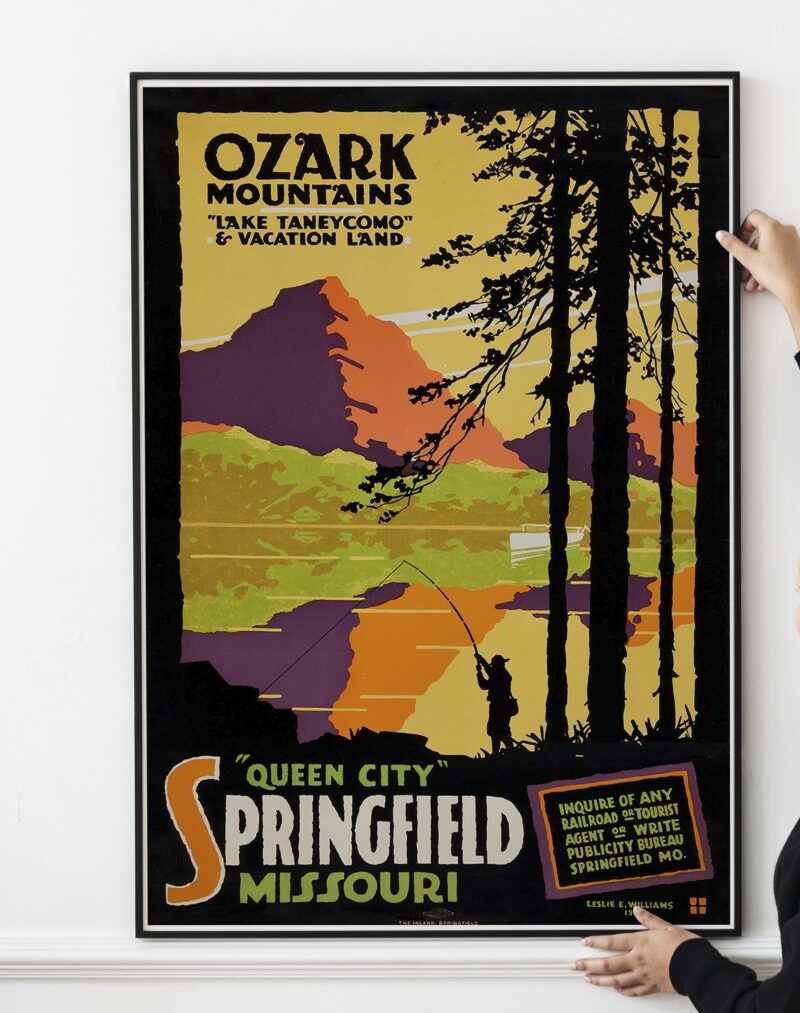Missouri Ozark Mountains Publicity Travel Poster 1916