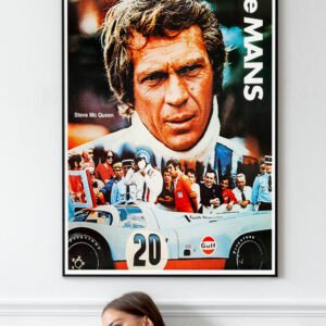 Rev Up Your Walls with Vintage Cool: Steve McQueen's Le Mans Movie Poster Print 1971