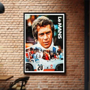 Rev Up Your Walls with Vintage Cool: Steve McQueen's Le Mans Movie Poster Print 1971