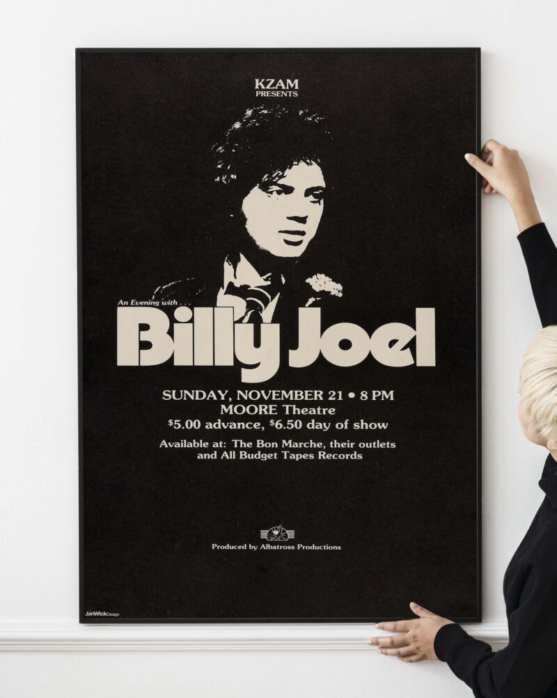 Billy Joel 1976 Seattle, Concert Poster