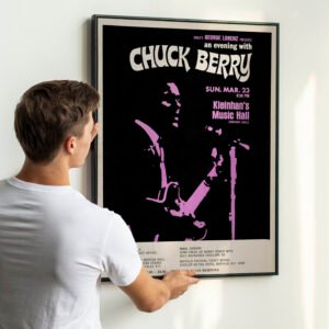 Chuck Berry 1969 Buffalo, New York Concert Poster.