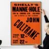 John Coltrane Concert Poster Shelly's Manne-Hole nightclub in Los Angeles, CA in December 1963