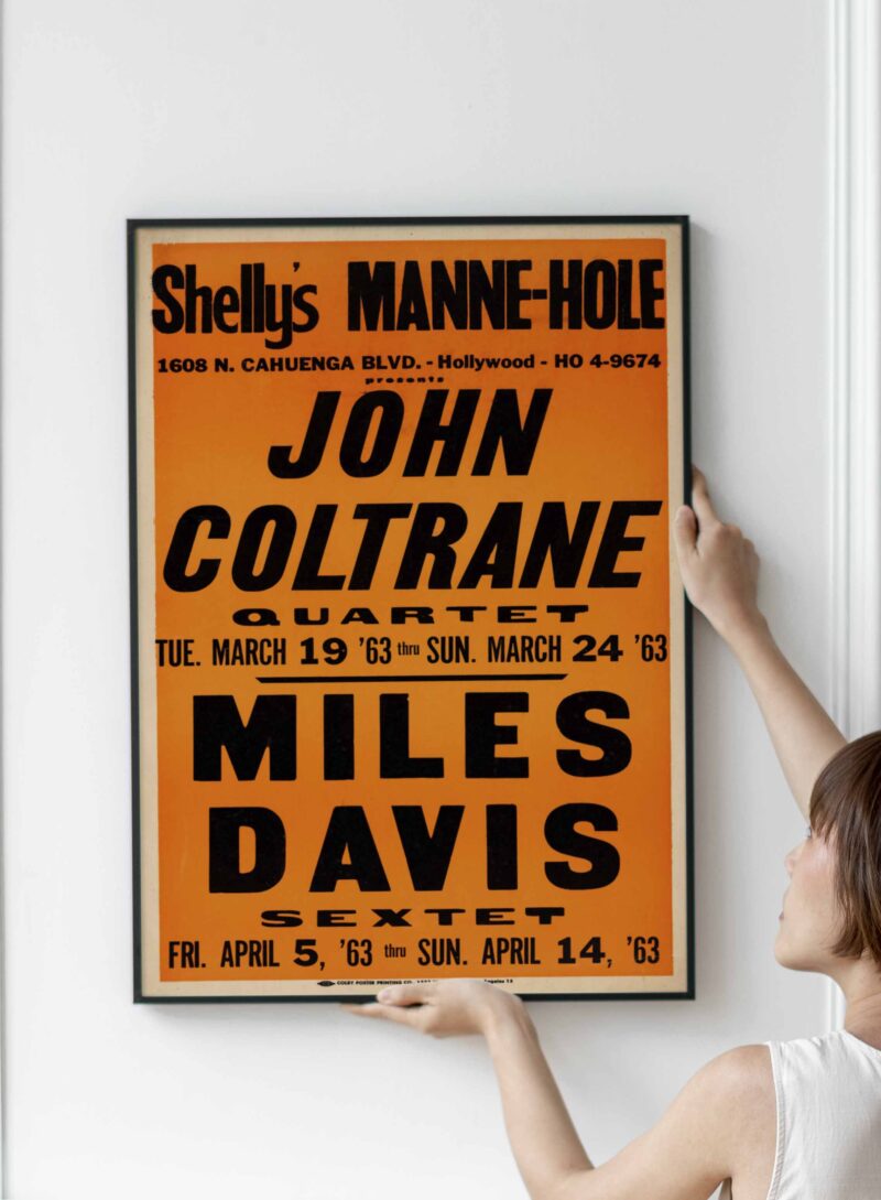 John Coltrane Miles Davis 1963 Poster Shelly's Manne-Hole Vintage Jazz Print - Image 6
