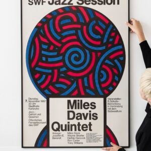 Miles Davis Quintet 1967 German Concert Poster.