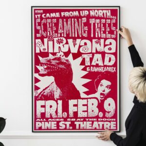 Nirvana / Screaming Trees / Tad 1990 Portland Concert Poster