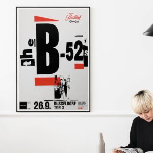 The B-52's 1989 Düsseldorf, Germany Concert Poster.