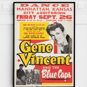 Gene Vincent & the Blue Caps 1958 Concert Poster