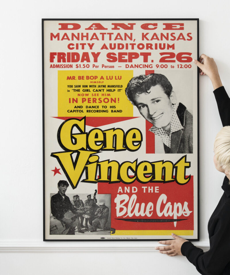 Gene Vincent & the Blue Caps 1958 Concert Poster