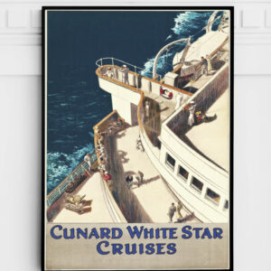 Cunard White Star Cruises Travel Poster 1936