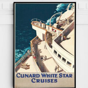 Cunard White Star Cruises Travel Poster 1936
