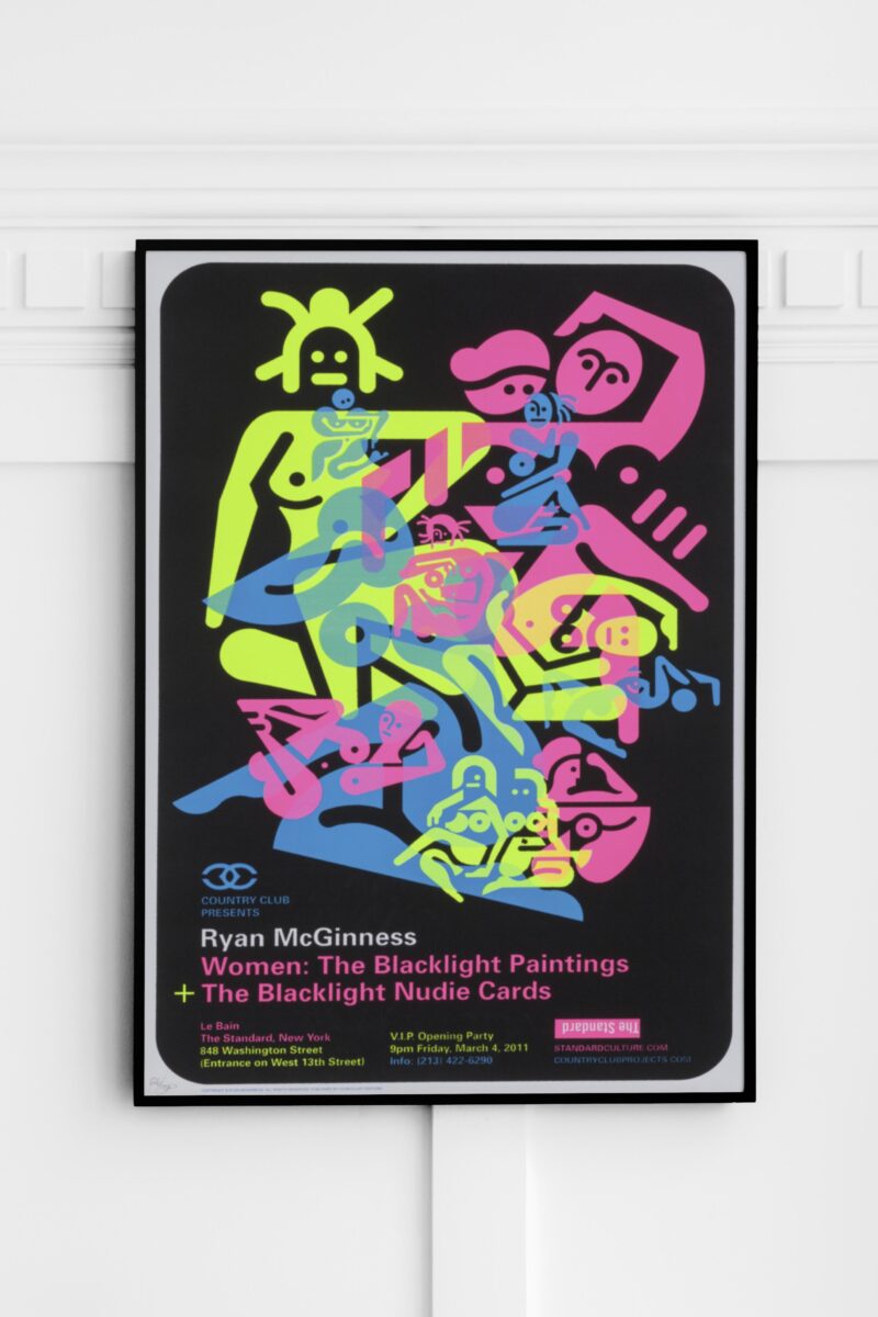 Ryan McGinness Women: The Blacklight Paintings exhibition poster, 2011