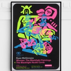 Ryan McGinness Women: The Blacklight Paintings exhibition poster, 2011