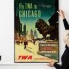 Fly TWA to Chicago (1957
