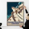 Cunard White Star Cruises Travel Poster 1936