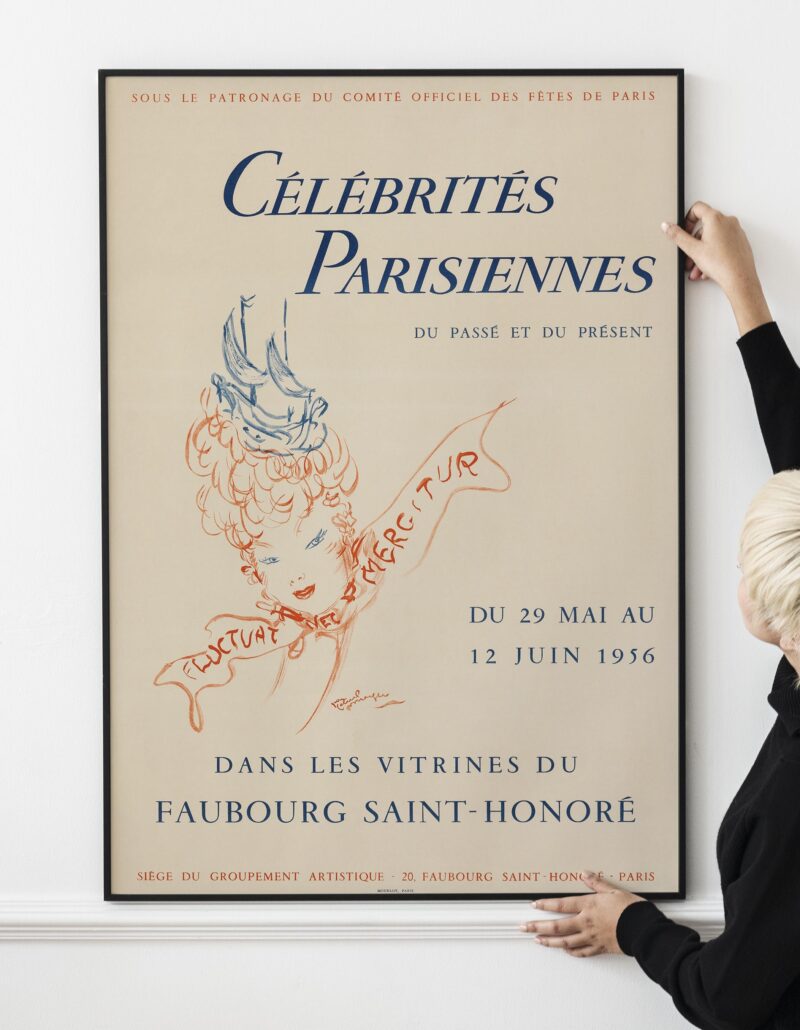 Célébrités Parisiennes: Du Passé et Du Présent (1956). Rolled, Very Fine-. Art Exhibition Poster