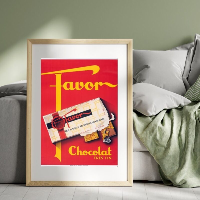 French chocolate advertisement poster