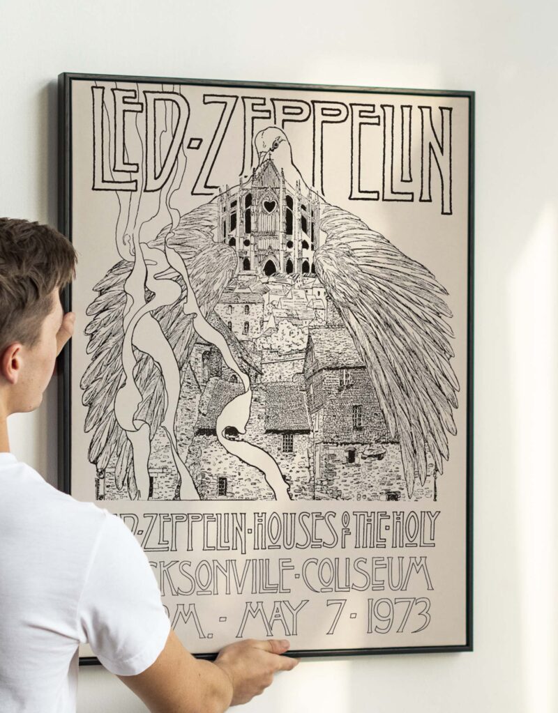 Led Zeppelin Jacksonville Coliseum Houses Of The Holy Concert Poster (1973)