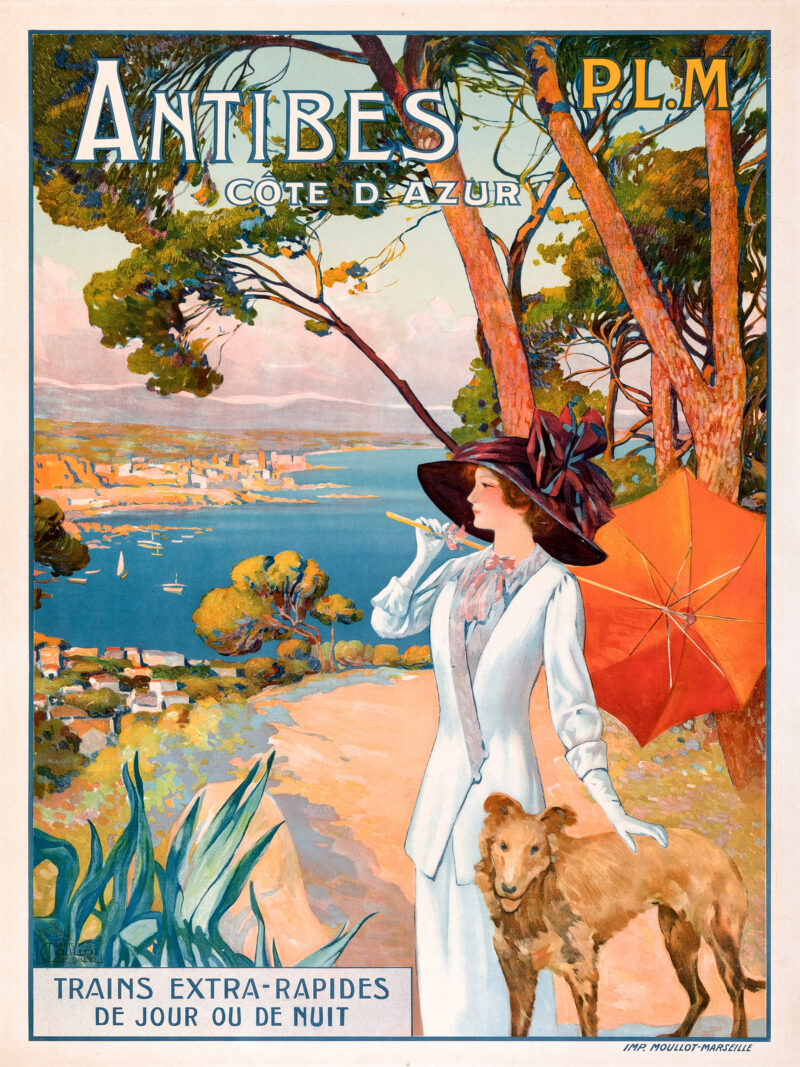 Antibes Travel Poster – Vintage Art Nouveau South of France Print - Image 2
