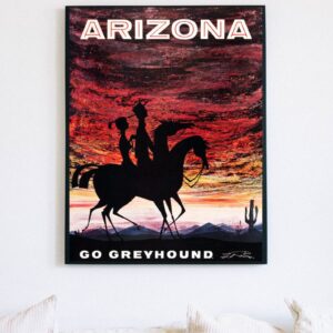 Vintage Greyhound Bus Arizona Poster