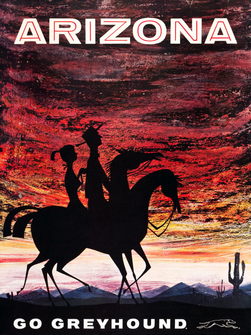 Greyhound Bus Poster – 1960s Vintage Arizona Travel Print - Image 2
