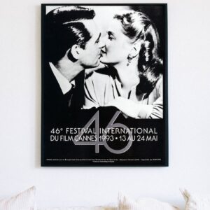 Retro French 46th Cannes Film Festival Ingrid Bergman & Cary Grant Poster