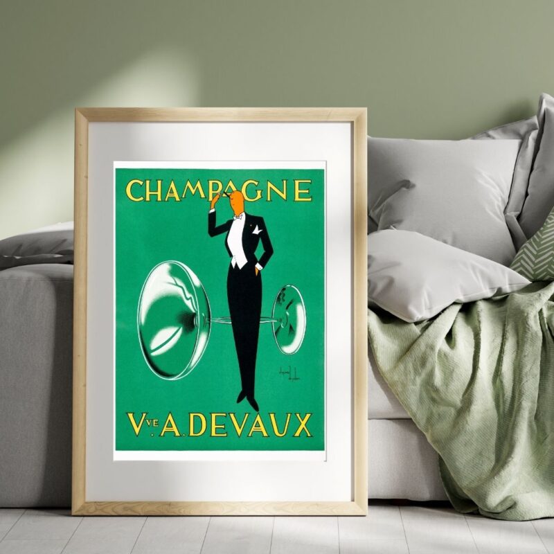 French champagne advertisement poster