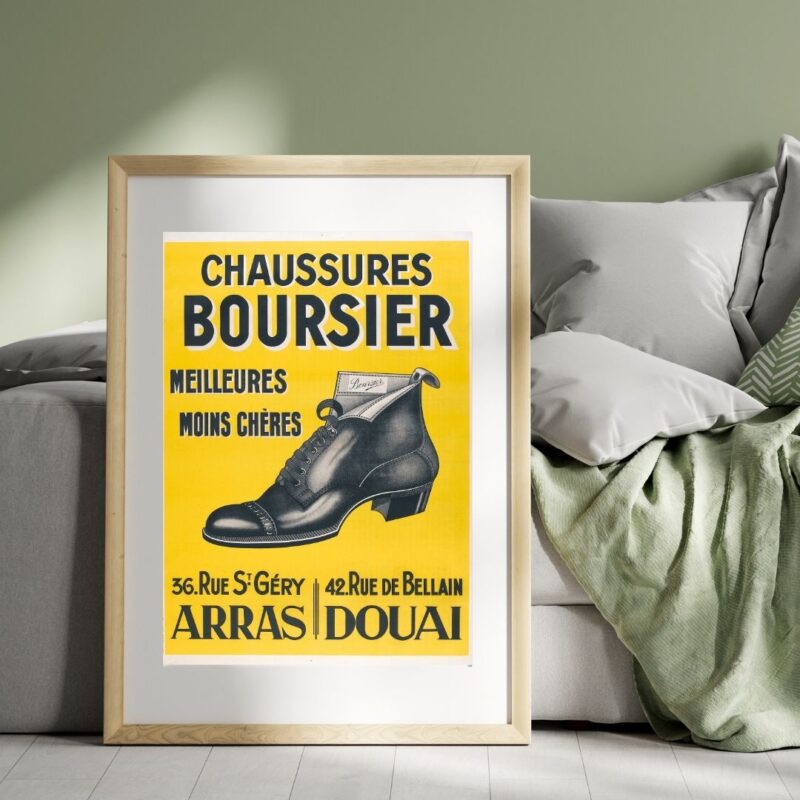 French shoe advertisement poster