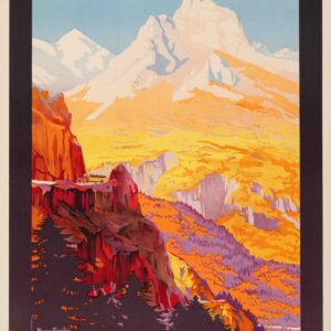 Route des Pyrénées - Le Col d'Aubisque et le Pic du Ger 1930 Travel Poster