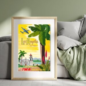 vintage two airlines L.A. poster