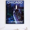 vintage Chicago travel poster