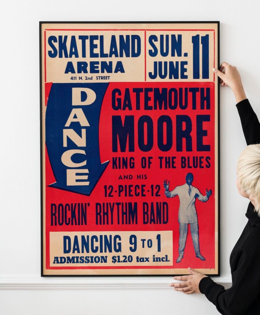 1950s Blues Night Club Vintage Concert Poster – posterdatabase.com