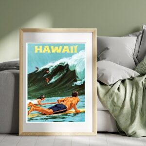 vintage Hawaii travel poster