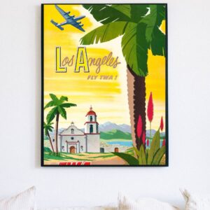 vintage two airlines L.A. poster