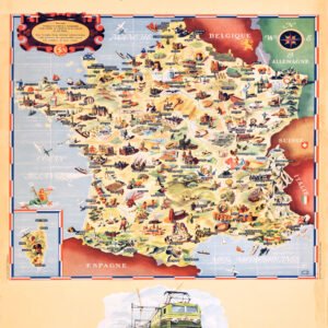 vintage France by rail advertisement poster