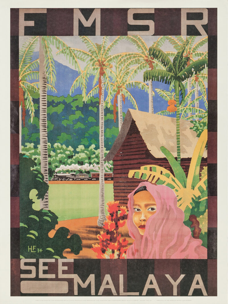 vintage see Malaya travel poster